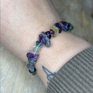 Fluorite Chip Beaded bracelet